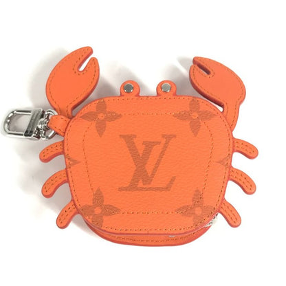 Louis Vuitton Key Holder Bag Charm LV Club Monogram Canvas Orange