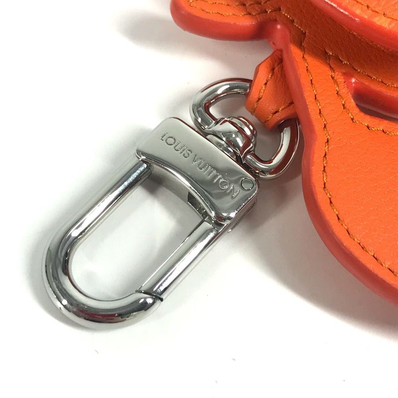 Louis Vuitton Key Holder Bag Charm LV Club Monogram Canvas Orange