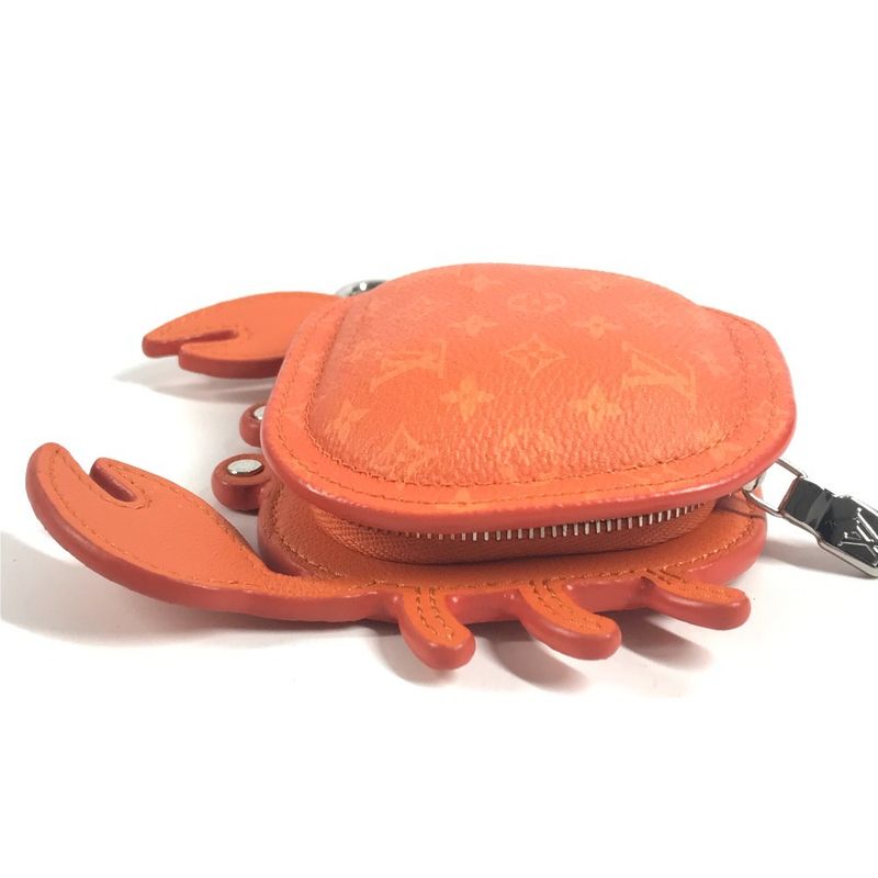 Louis Vuitton Key Holder Bag Charm LV Club Monogram Canvas Orange