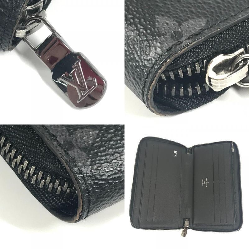 Louis Vuitton Wallet Zippy Organizer NM Monogram Eclipse Canvas