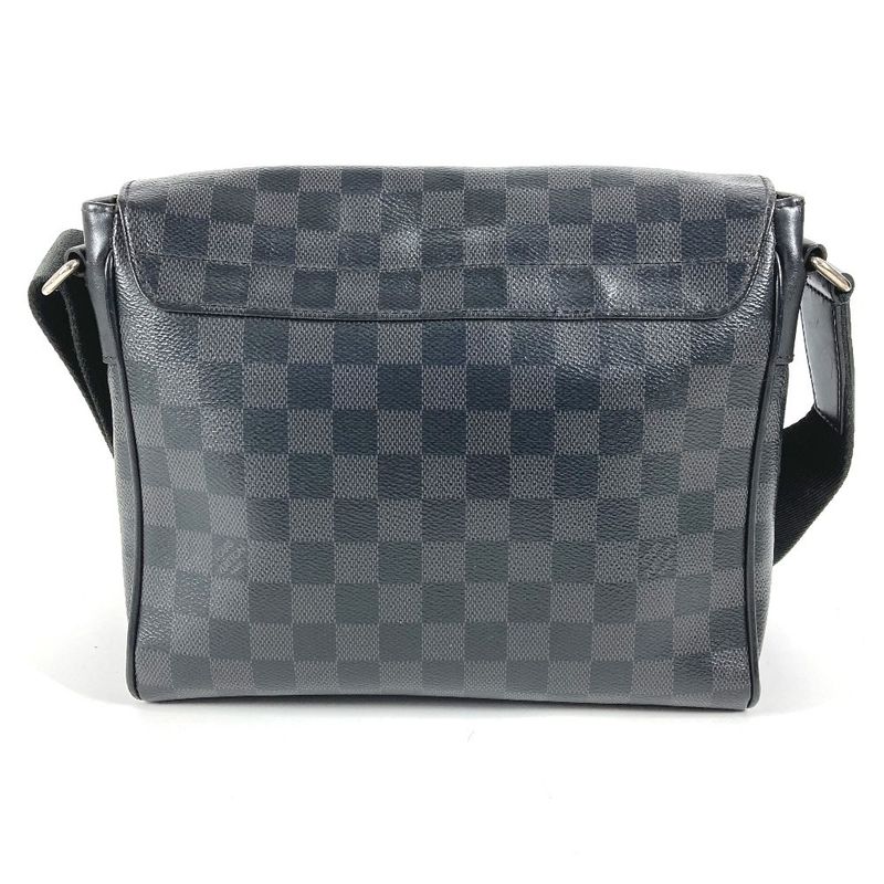 Louis Vuitton Shoulder Bag District PM NM Damier Graphite Canvas Black