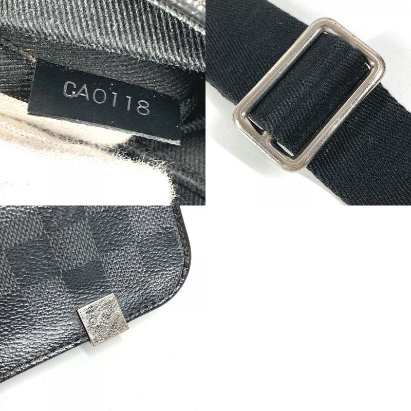 Louis Vuitton Shoulder Bag District PM NM Damier Graphite Canvas Black