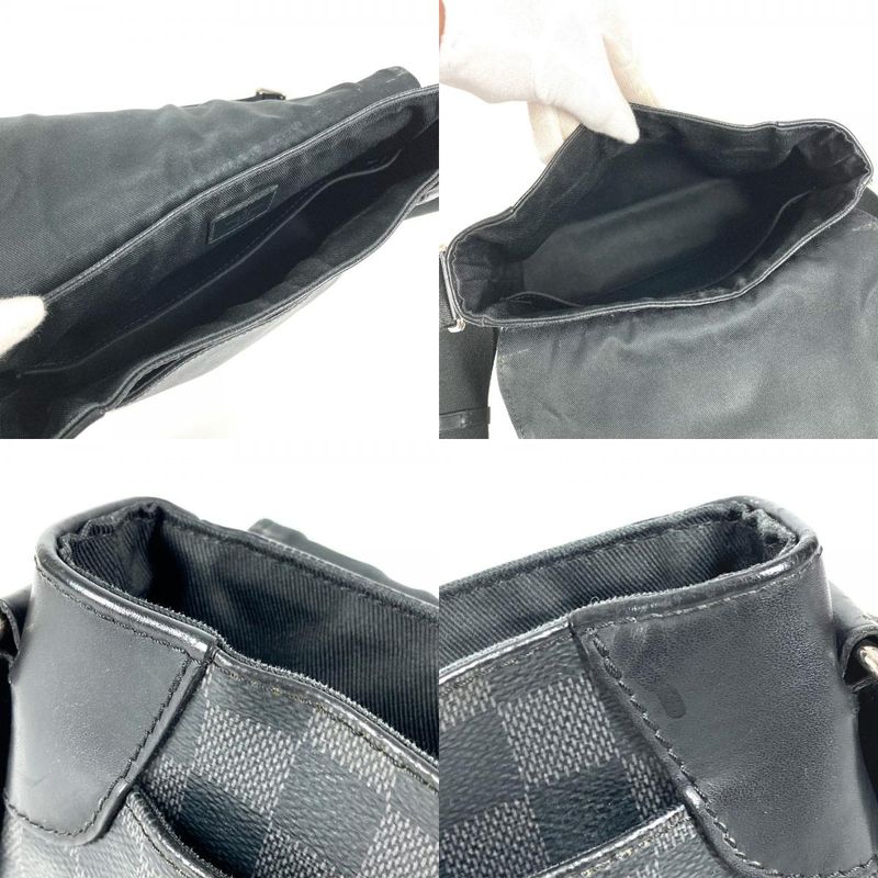 Louis Vuitton Shoulder Bag District PM NM Damier Graphite Canvas Black