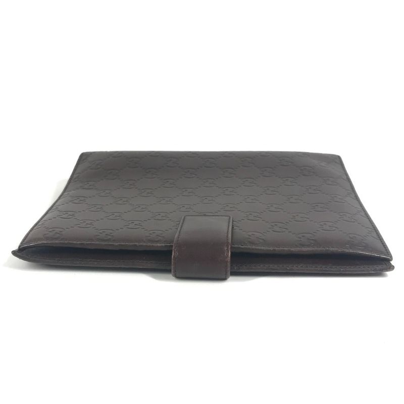 Gucci Note Cover Guccissima Logo GG Leather Brown