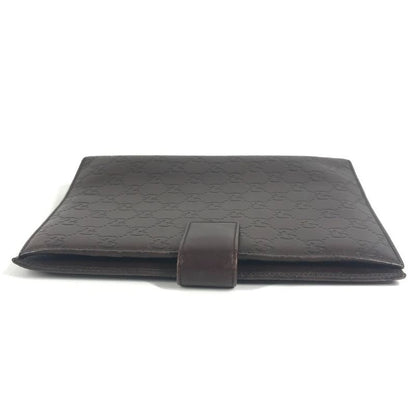Gucci Note Cover Guccissima Logo GG Leather Brown
