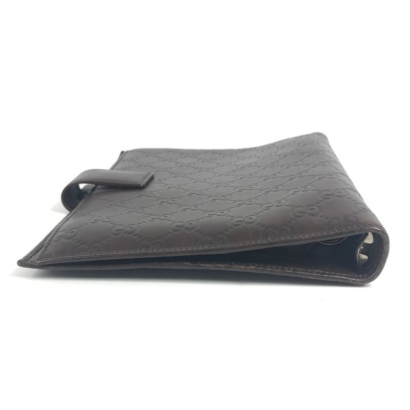 Gucci Note Cover Guccissima Logo GG Leather Brown