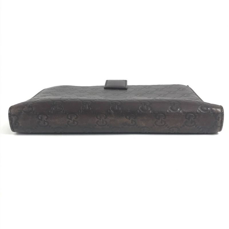Gucci Note Cover Guccissima Logo GG Leather Brown