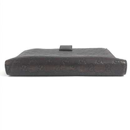 Gucci Note Cover Guccissima Logo GG Leather Brown