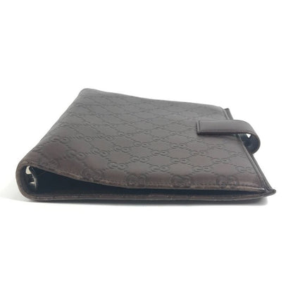 Gucci Note Cover Guccissima Logo GG Leather Brown