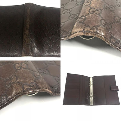 Gucci Note Cover Guccissima Logo GG Leather Brown