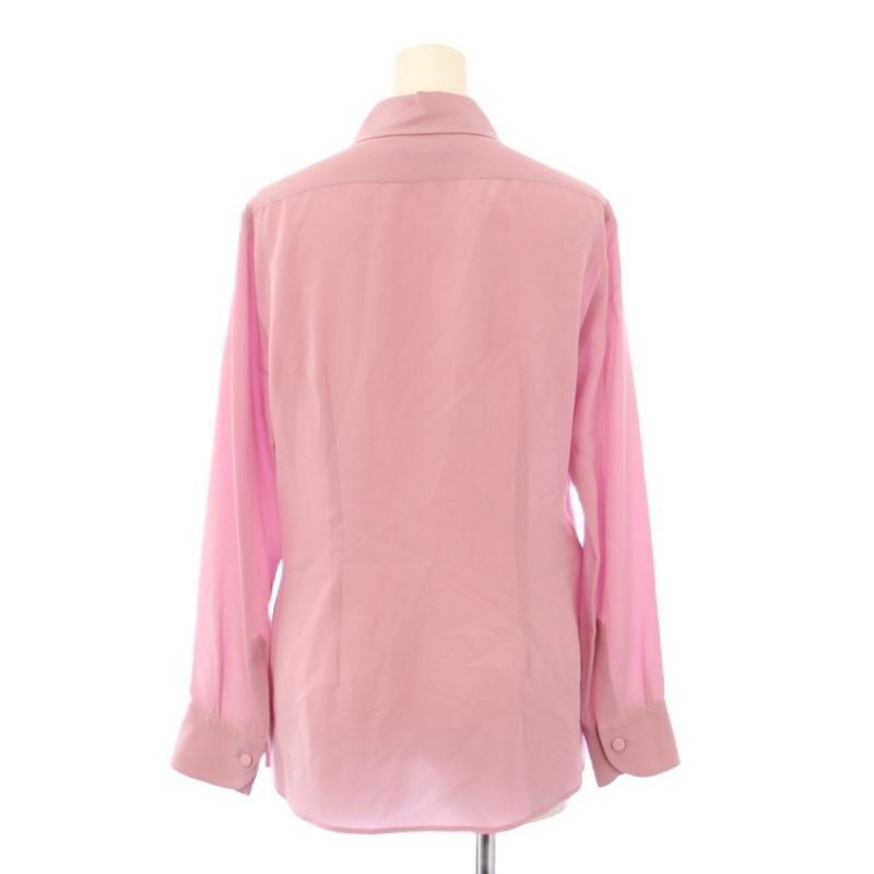 Gucci Cutter Shirt Blouse Long Sleeve Interlocking Embroidery 36 Pink