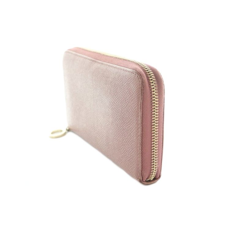 Bvlgari B-zero One Wallet Zip Around Coin Purse Shape Press Pink
