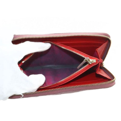 Bvlgari B-zero One Wallet Zip Around Coin Purse Shape Press Pink