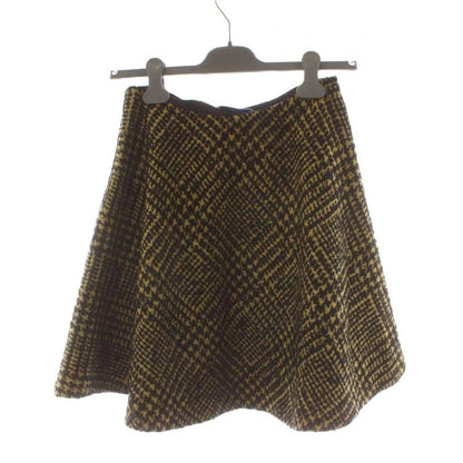 Prada Fuscat Knee Length Tweed Wool Mohair Blend 38 Yellow Black