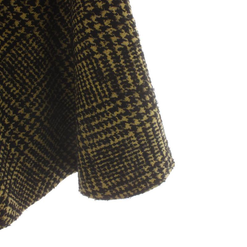 Prada Fuscat Knee Length Tweed Wool Mohair Blend 38 Yellow Black
