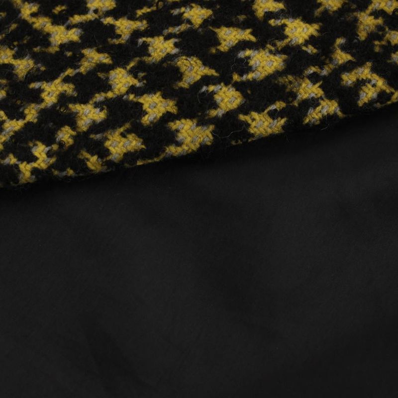 Prada Fuscat Knee Length Tweed Wool Mohair Blend 38 Yellow Black