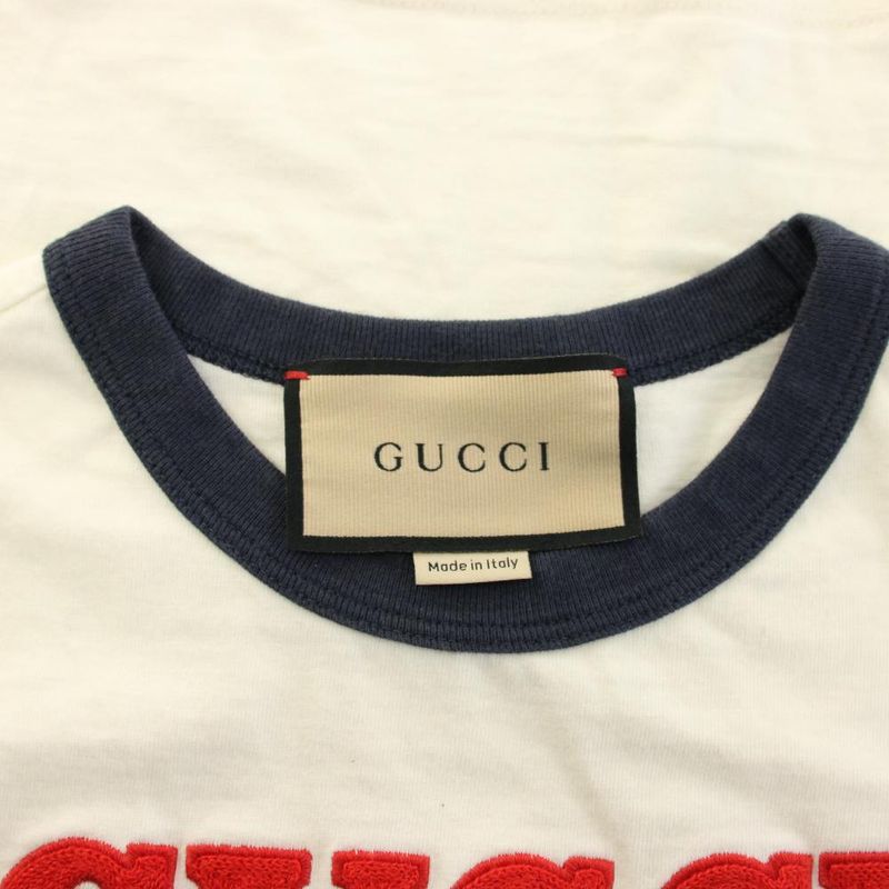 Gucci Ringer T-Shirt Short Sleeve Embroidery Xxs White