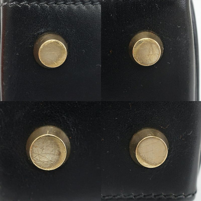 Hermes Kelly 28 Inner Sewing Handbag 2-Way Black Gold