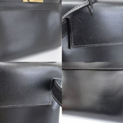 Hermes Kelly 28 Inner Sewing Handbag 2-Way Black Gold