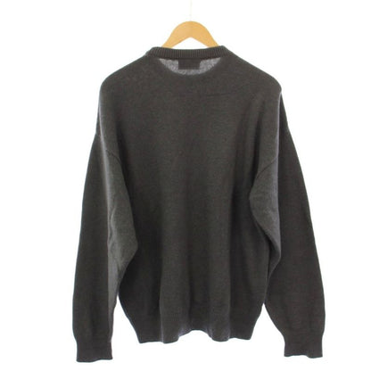 Balenciaga Wardrobe Knit Sweater Long Sleeve Emblem Embroidery Cashmere XS