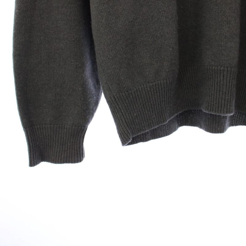 Balenciaga Wardrobe Knit Sweater Long Sleeve Emblem Embroidery Cashmere XS