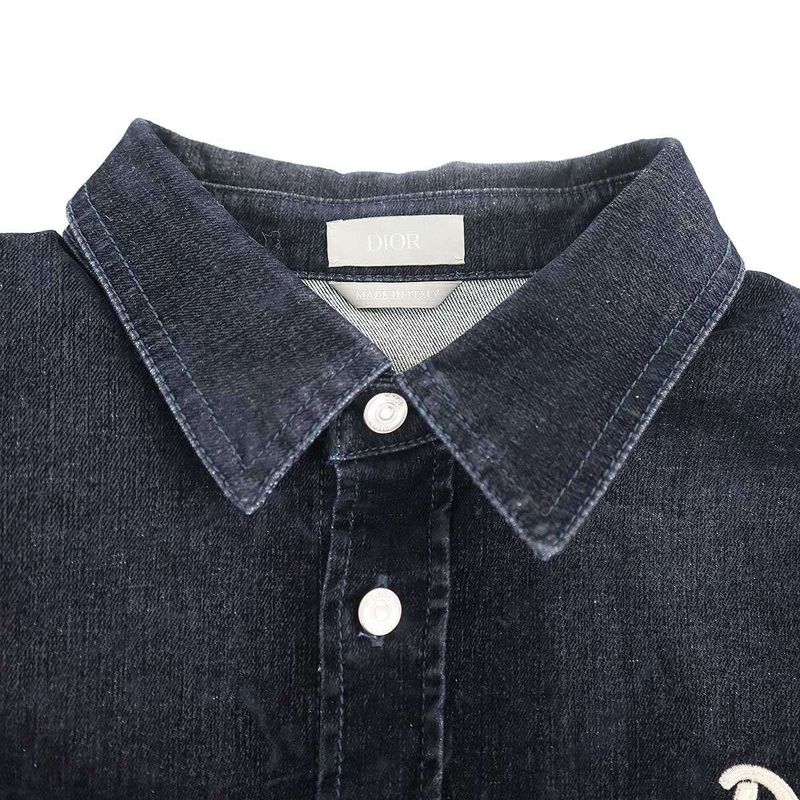 Dior Logo Velvet Denim Shirt