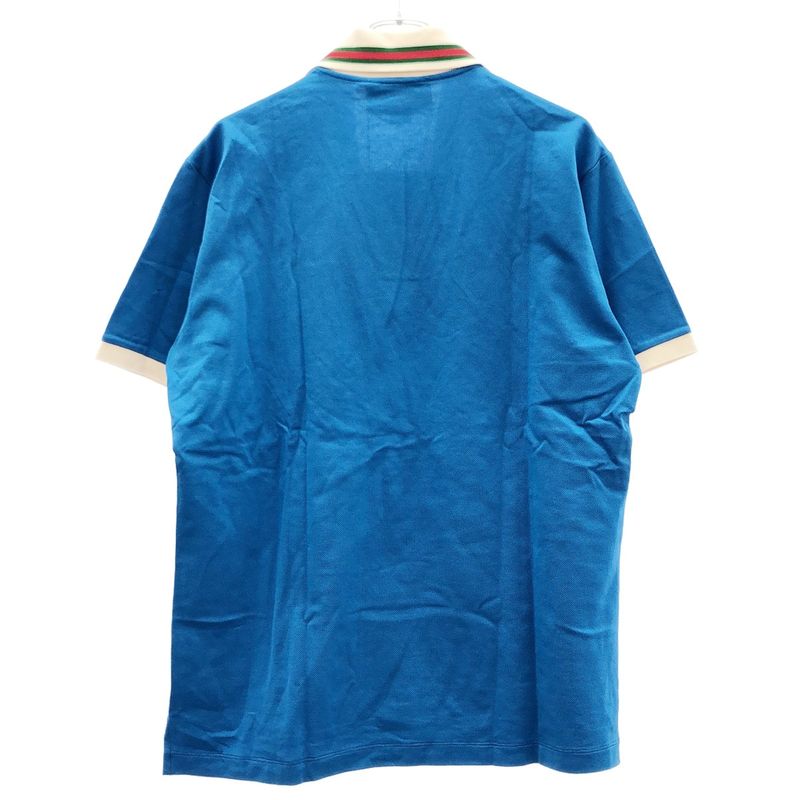 Gucci Sherry Line V-neck Polo Shirt Blue M