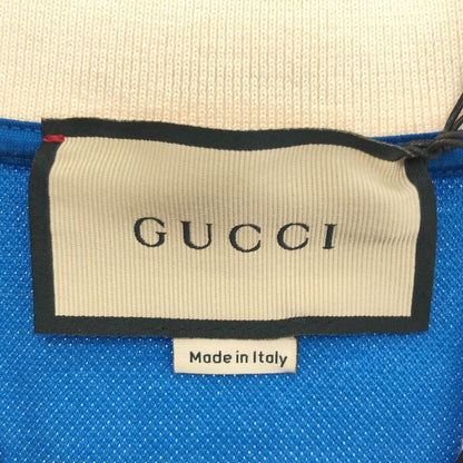 Gucci Sherry Line V-neck Polo Shirt Blue M