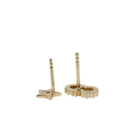 Dior Earrings Clair D Lune Gold Metal Rhinestone