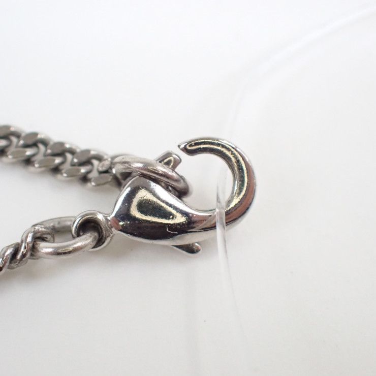 Louis Vuitton Pendant Necklace Vvv Silver Metal Triple V