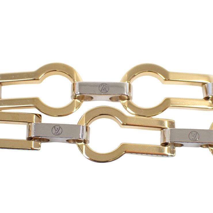 Louis Vuitton Choker Chain Necklace Gold Silver Metal