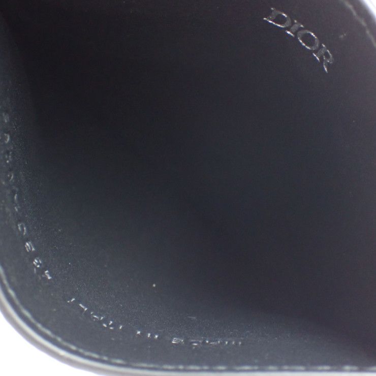 Dior Card Case Gravity Card Holder Black Calfskin