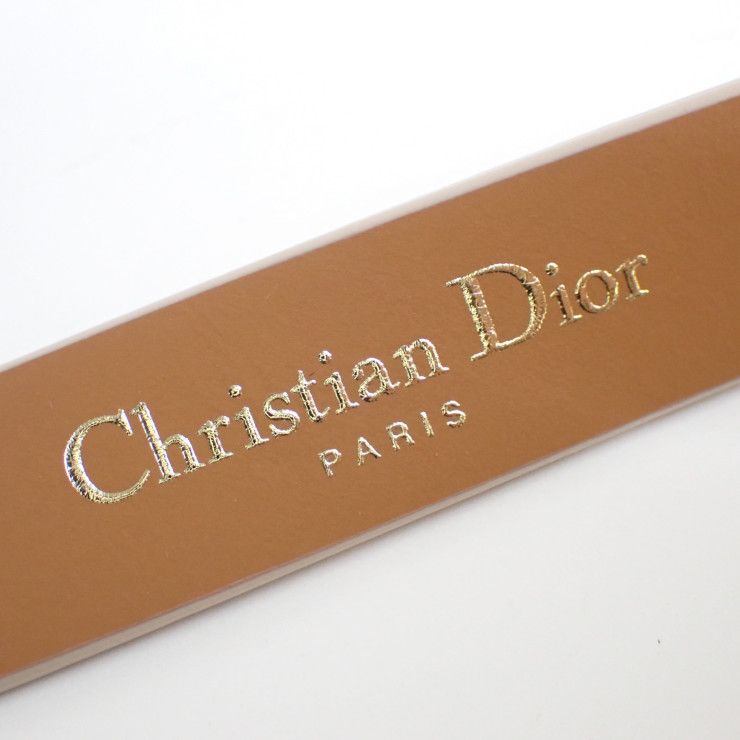 Dior Bracelet 30 Montaigne Beige Leather Gold Double