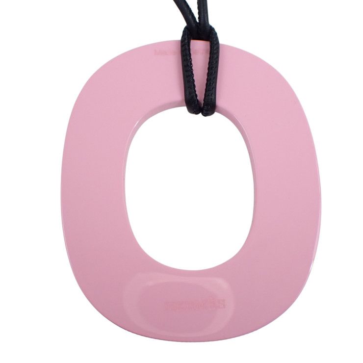 Hermes Pendant Necklace Isum Pop PM Brown Pink Lacquer Wood