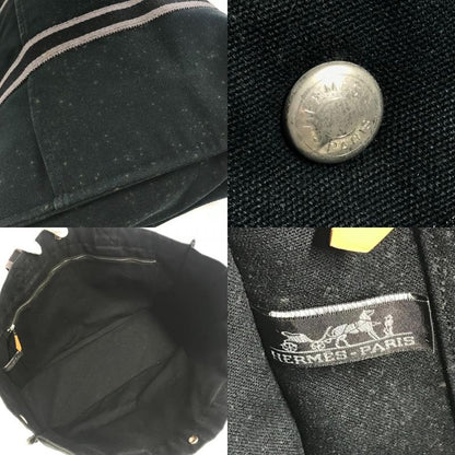 Hermes Shoulder Bag Fourre Tout GM Canvas Black