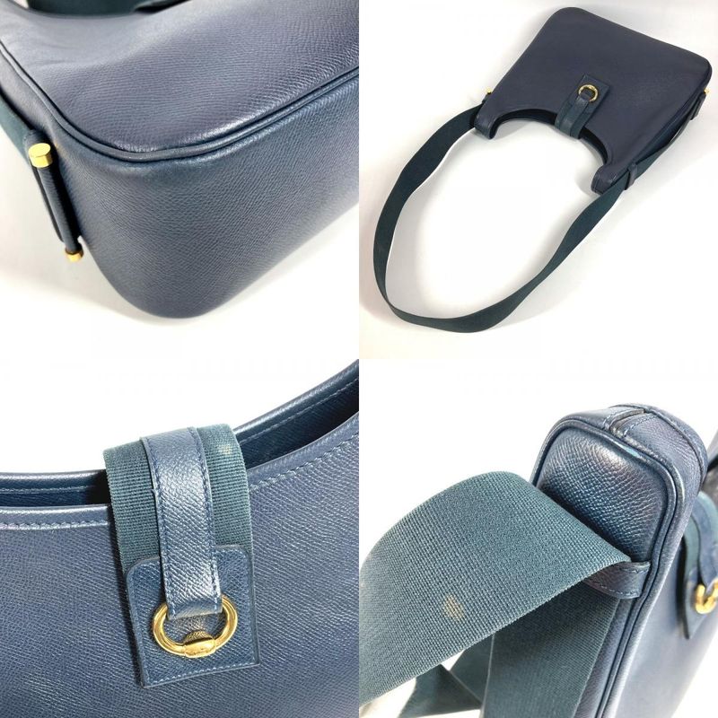 Hermes Shoulder Bag Saco Courchevel Navy