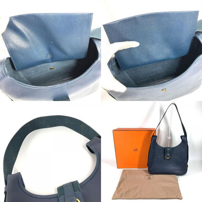 Hermes Shoulder Bag Saco Courchevel Navy