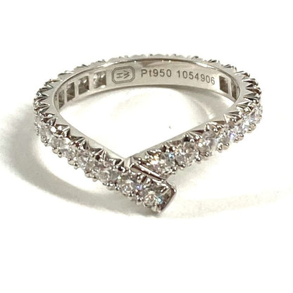 Harry Winston Ring Ribbon Band Diamond Silver