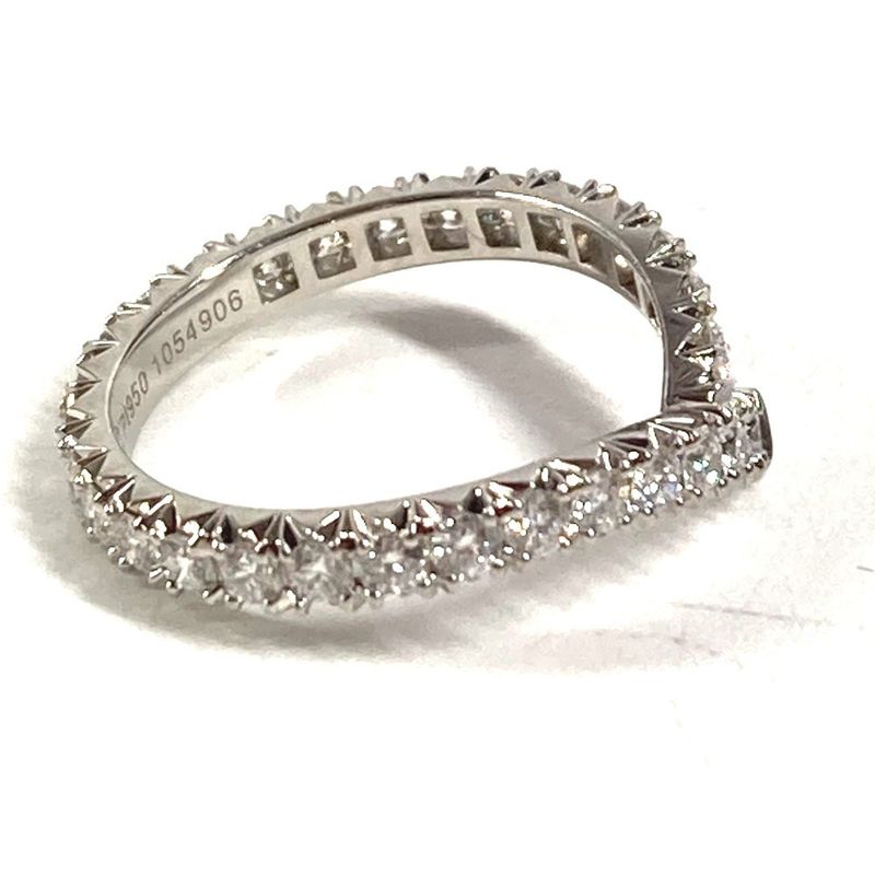 Harry Winston Ring Ribbon Band Diamond Silver