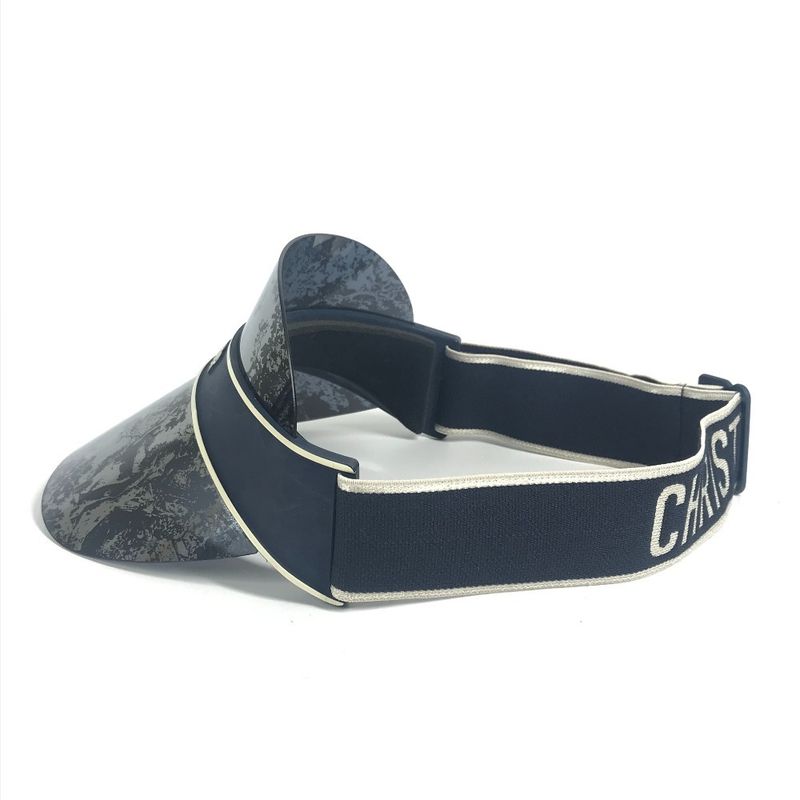Dior Sun Visor Logo Toile de Jouy Plastic Navy