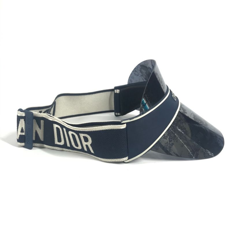 Dior Sun Visor Logo Toile de Jouy Plastic Navy