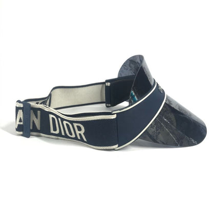 Dior Sun Visor Logo Toile de Jouy Plastic Navy
