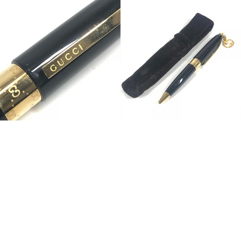 Gucci Ballpoint Pen GG Logo Metal Black
