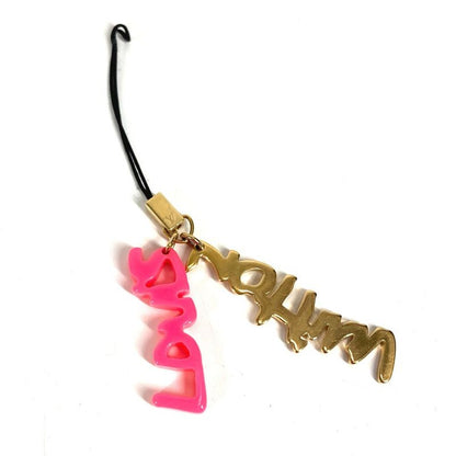 Louis Vuitton Strap Accessoire Telephonne Graffiti Plastic Pink