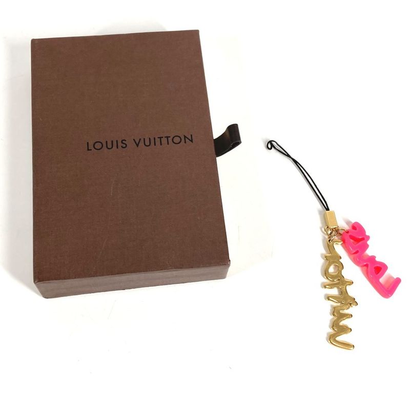 Louis Vuitton Strap Accessoire Telephonne Graffiti Plastic Pink