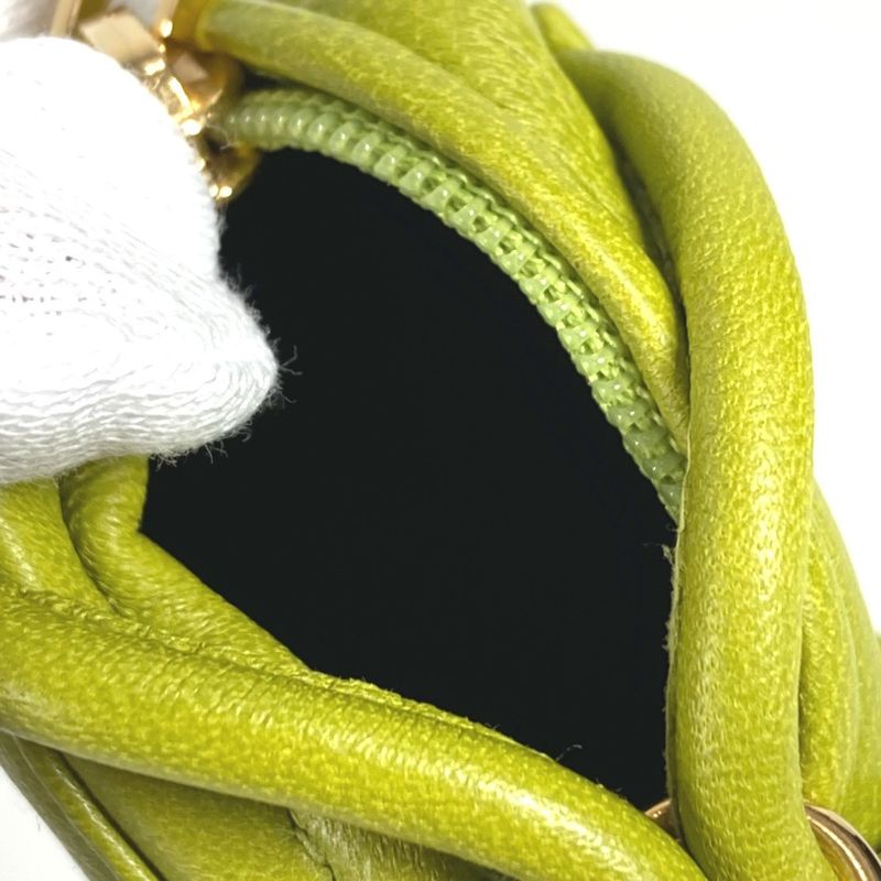 Loewe Key Holder Amazona Shape Anagram Logo Leather Green