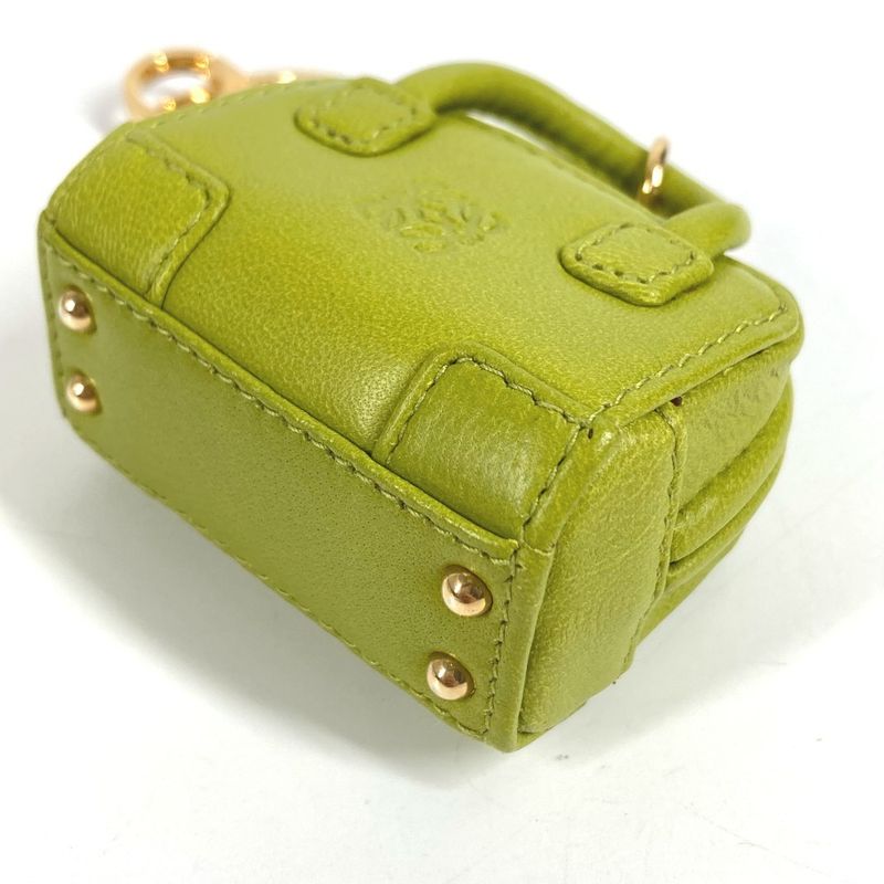 Loewe Key Holder Amazona Shape Anagram Logo Leather Green