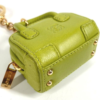 Loewe Key Holder Amazona Shape Anagram Logo Leather Green