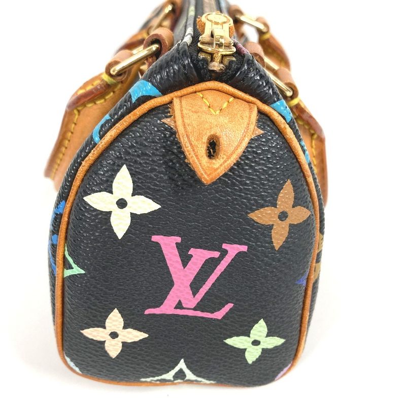 Louis Vuitton Handbag Mini Speedy Monogram Multicolor Canvas Noir Black