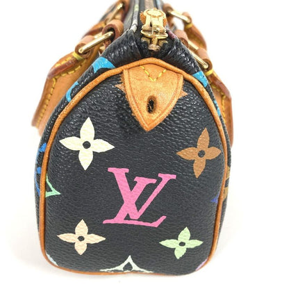 Louis Vuitton Handbag Mini Speedy Monogram Multicolor Canvas Noir Black